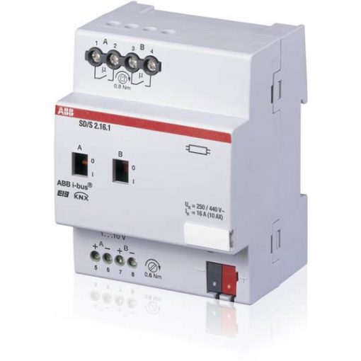 ABB SD/S2.16.1 KNX fényerőszabályzó szelepmozgató 1-10 V | 2-szeres