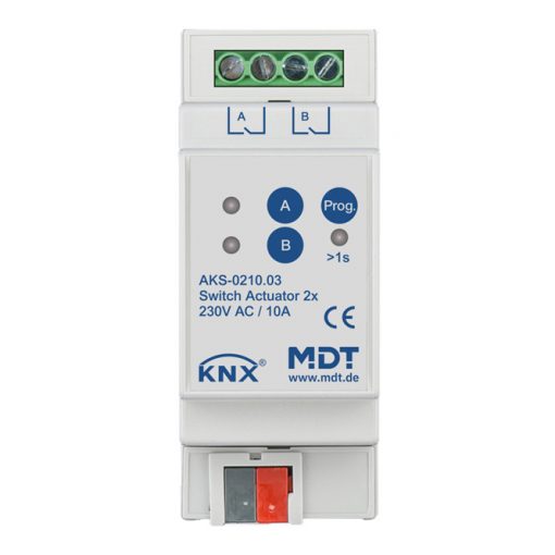 MDT AKS-0210.03 KNX kapcsolóaktor, szabvány 10 A | 2-szeres