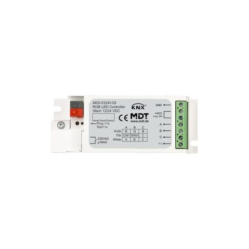 MDT AKD-0324V.02 KNX LED fényerőszabályzó működtető DE | 3-szoros