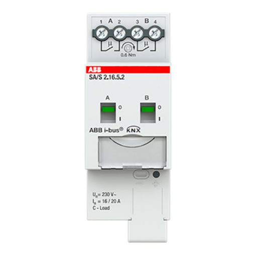 ABB SA/S2.16.5.2 KNX kapcsolóaktor 16 A C terhelés | 2-szeres