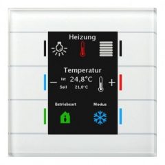   MDT BE-GT20W.02 KNX üveggomb II Smart | Alapértelmezett | üveg fehér