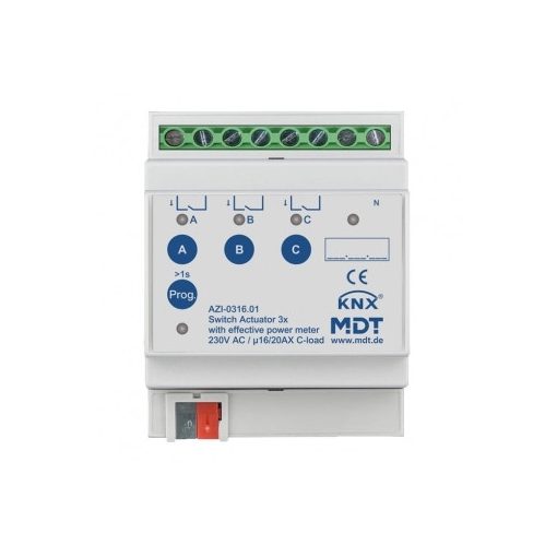 MDT AZI-0316.03 KNX ipari kapcsolóaktor TrueRMS v3-mal | 3-szoros