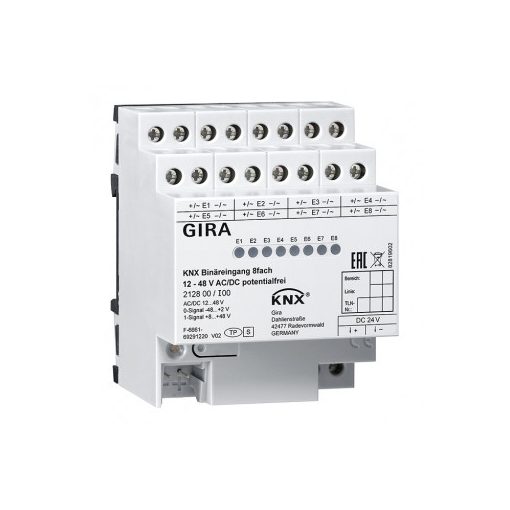 GIRA 212800 KNX bináris bemenet 12-48 V | 8-szoros