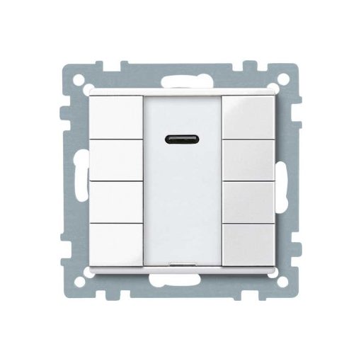 MERTEN 617519 KNX nyomógomb-érzékelő Plus System M | 4 utas, IR vevő | poláris fehér fényes