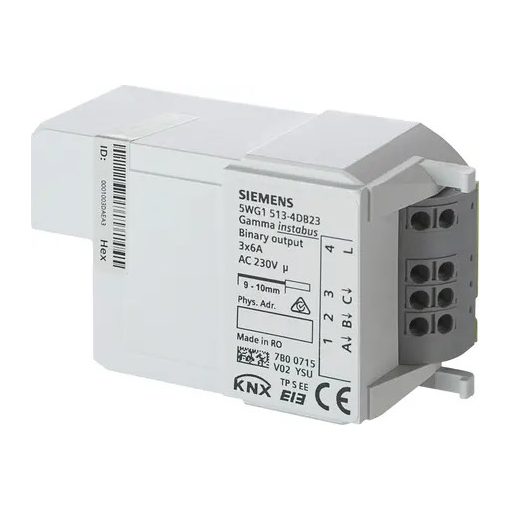 SIEMENS 5WG1513-4DB23 kapcsolóműködtető modul | 3-szoros, 6 A