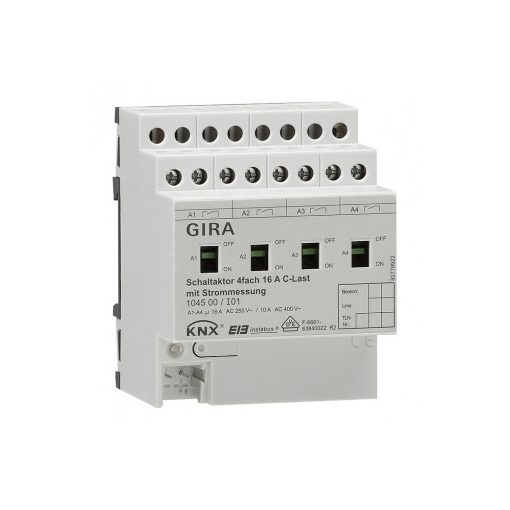 GIRA 104500 KNX kapcsolóaktor 16 A áramméréssel | 4-szeres