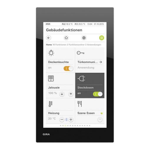 GIRA 206705 KNX érintőpanel G1 | 230V | üveg fekete