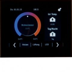   BERKER 75740101 KNX Touch Control | integrált BCU-val | fekete | 3,5 hüvelyk