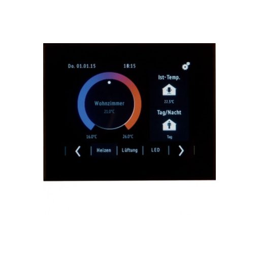 BERKER 75740101 KNX Touch Control | integrált BCU-val | fekete | 3,5 hüvelyk