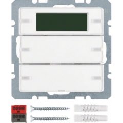   BERKER 75662729 KNX nyomógomb-érzékelő Q.1/Q.3/Q.7 | 2-szeres, hőmérséklet szabályozó, kijelző | sarki fehér bársony
